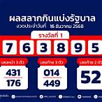 ตรวจหวยงวดปัจจุบัน